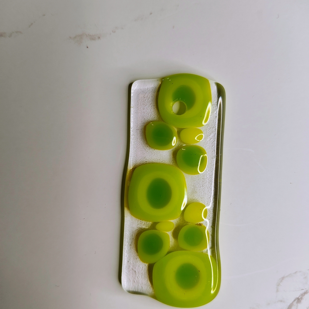 Retro Handmade Fused Glass Pendant